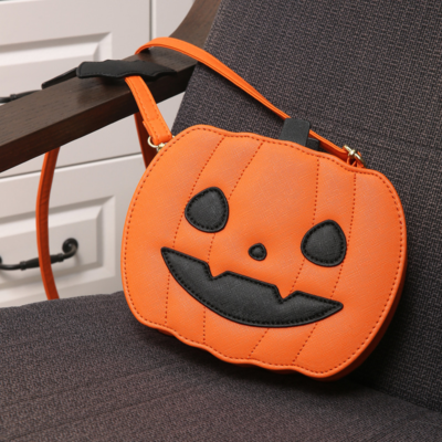 Women's Halloween Pumpkin Themed Crossbody Bag